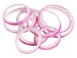 Red onion rings 